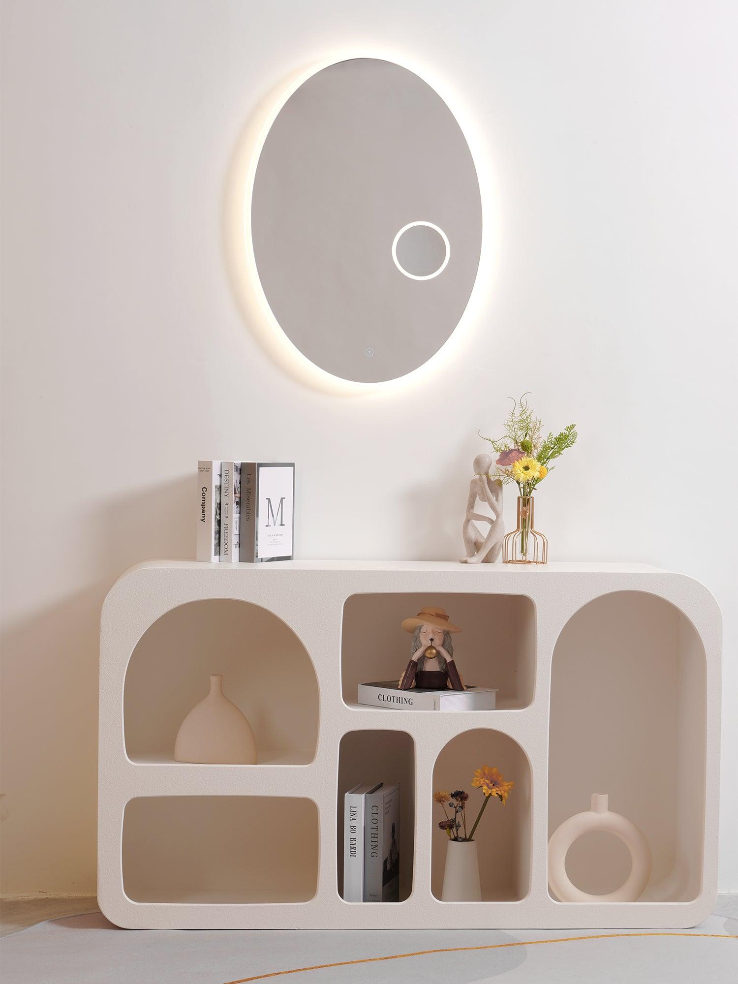 Ovariel Oval Mirror Plastic Wall Light - Letslighting