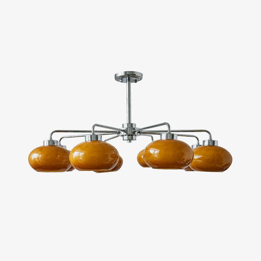 Lustra Chandelier Glass Chrome Geometric Retro - Letslighting