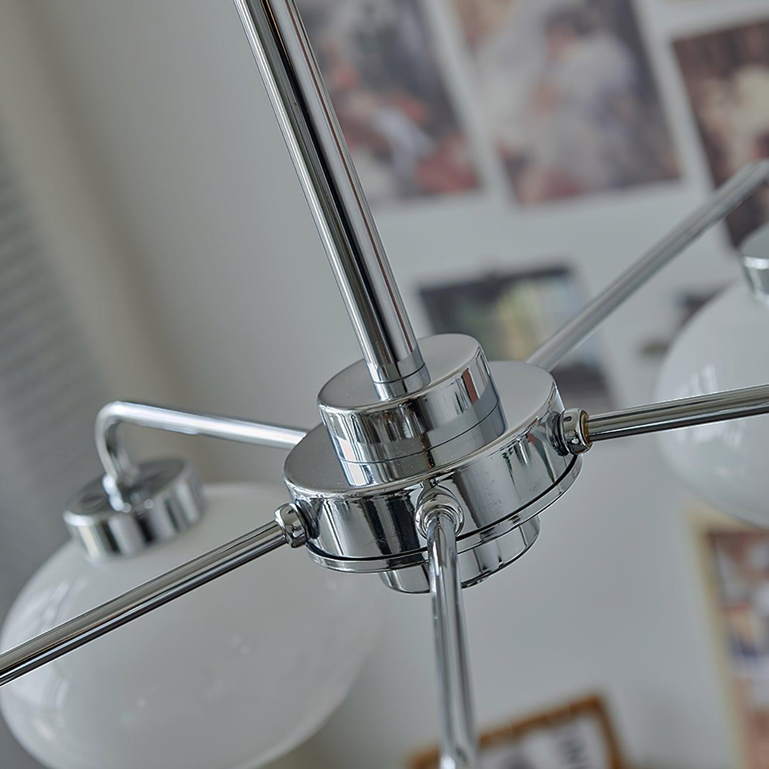 Lustra Chandelier Glass Chrome Geometric Retro - Letslighting