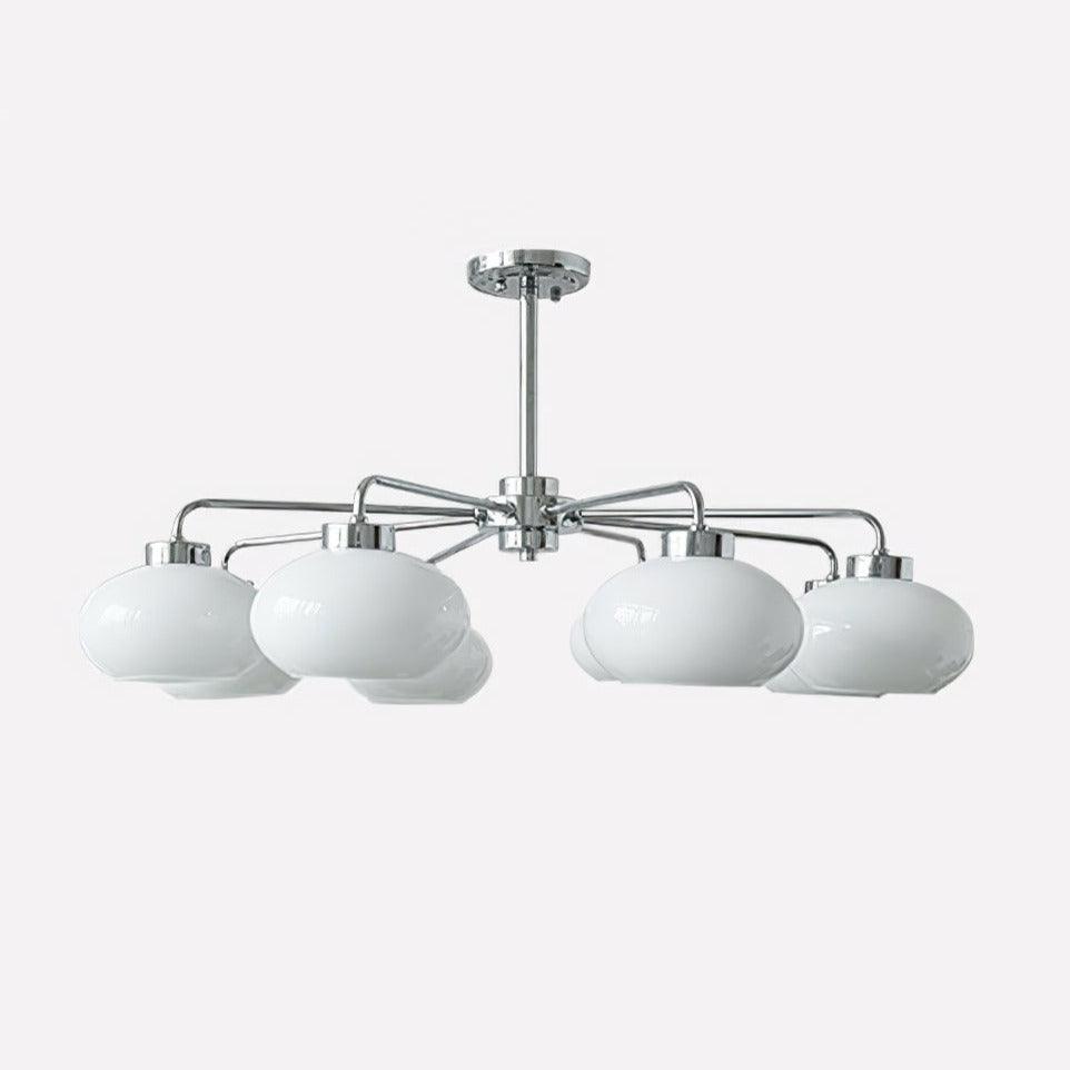 Lustra Chandelier Glass Chrome Geometric Retro - Letslighting