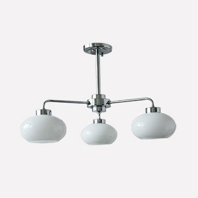 Lustra Chandelier Glass Chrome Geometric Retro - Letslighting
