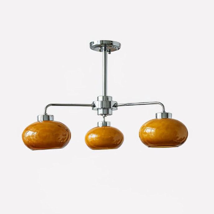 Lustra Chandelier Glass Chrome Geometric Retro - Letslighting