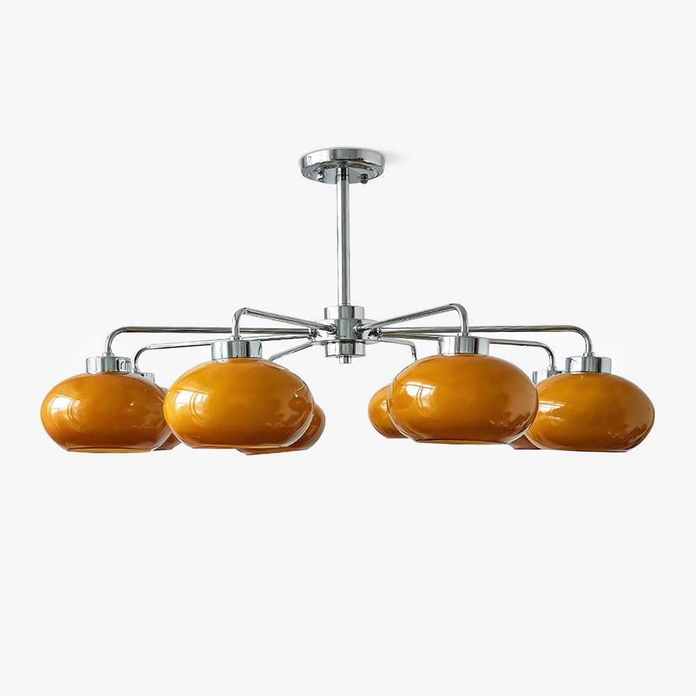 Lustra Chandelier Glass Chrome Geometric Retro - Letslighting