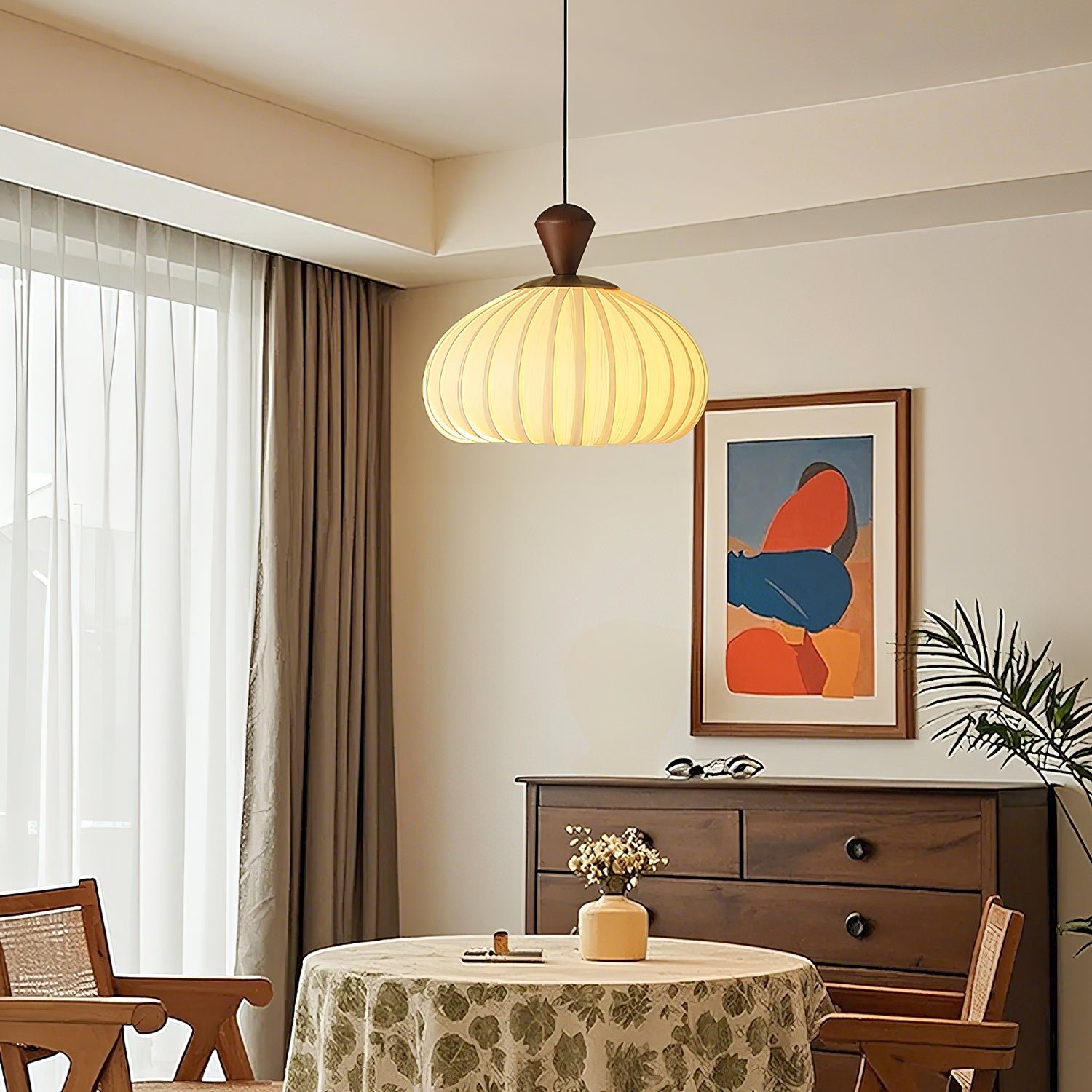 Ovola Pleated Pendant Light - Letslighting