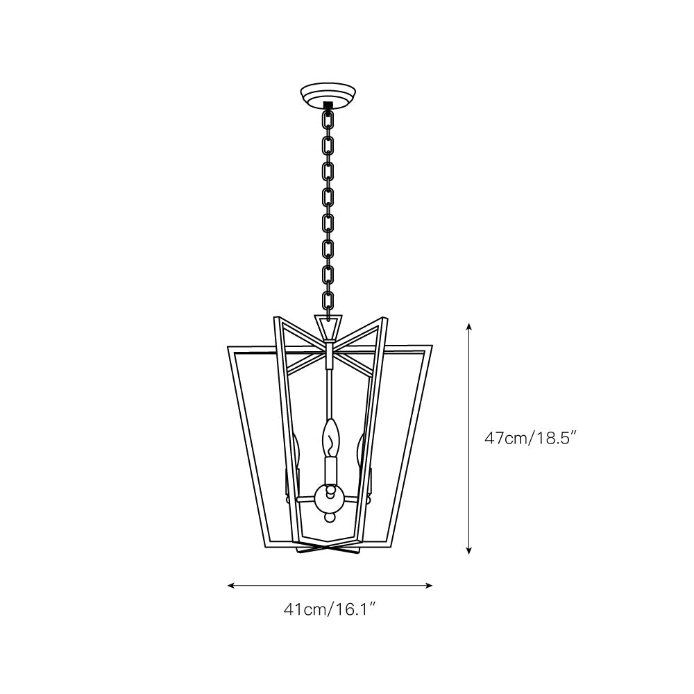Elthaaris Vintage Industrial Lantern Pendant Light - Letslighting