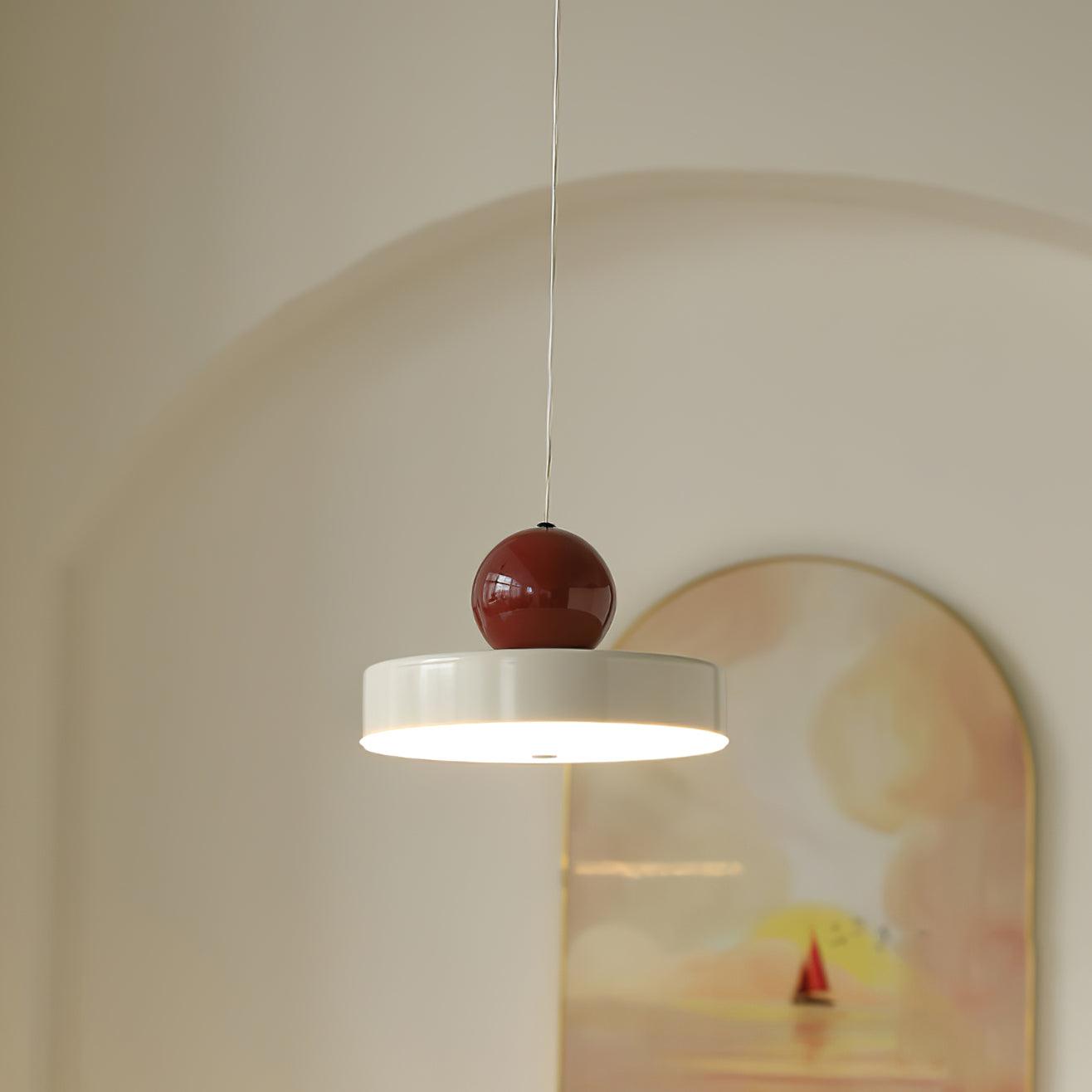 Pendant Lamp Body Red Sphere Shade Modern Retro Accent - Letslighting