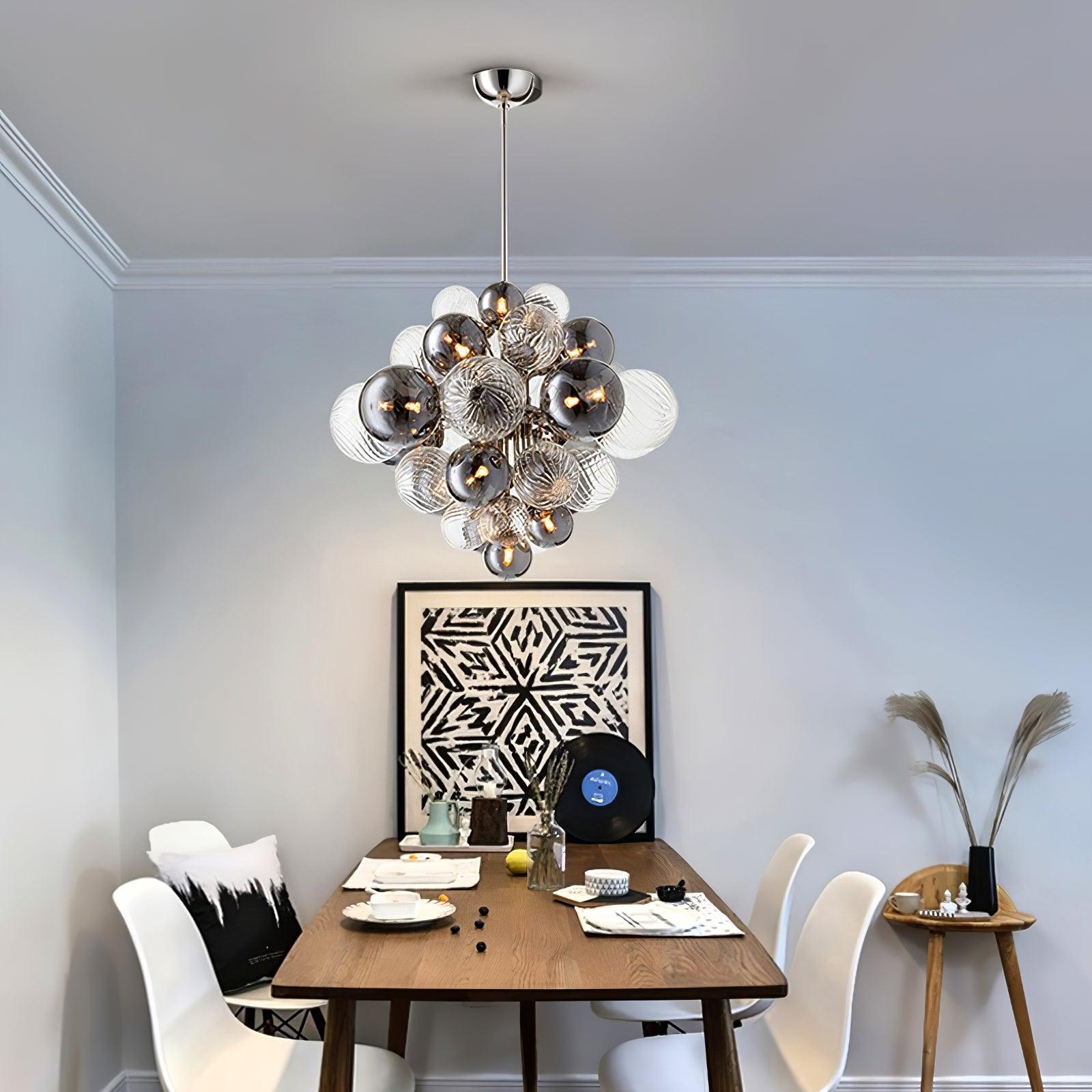 Lustra Chandelier Pallocino Chrome Glass Ball - Letslighting
