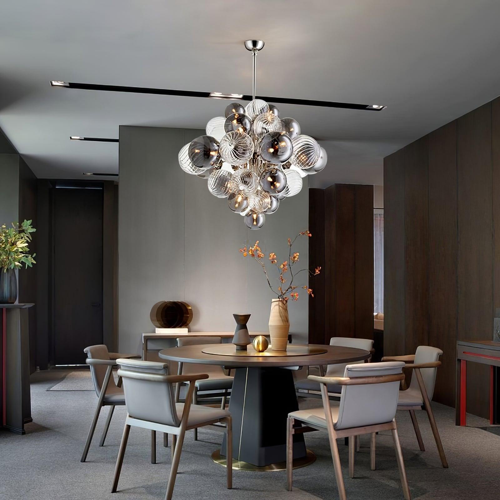 Lustra Chandelier Pallocino Chrome Glass Ball - Letslighting