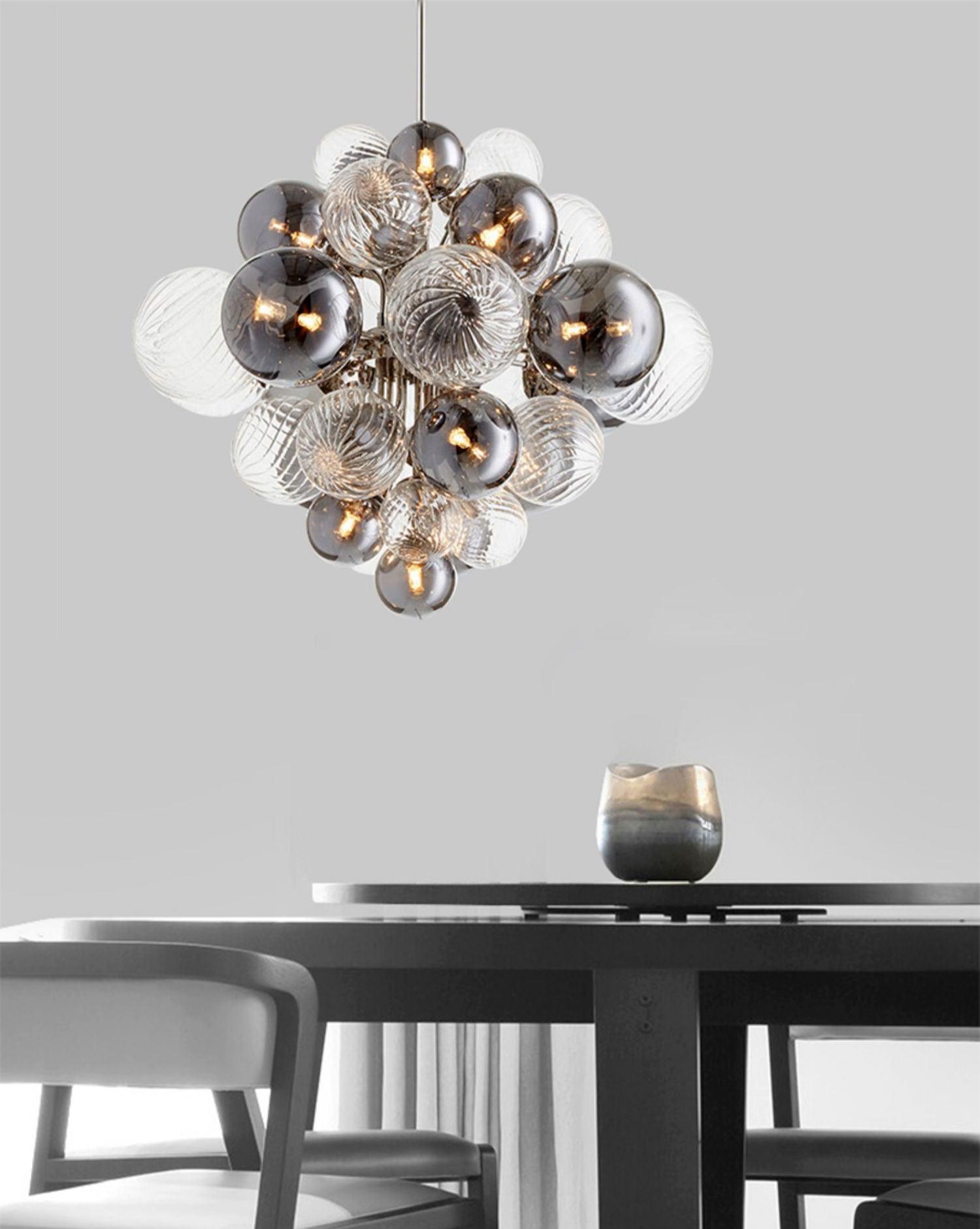 Lustra Chandelier Pallocino Chrome Glass Ball - Letslighting