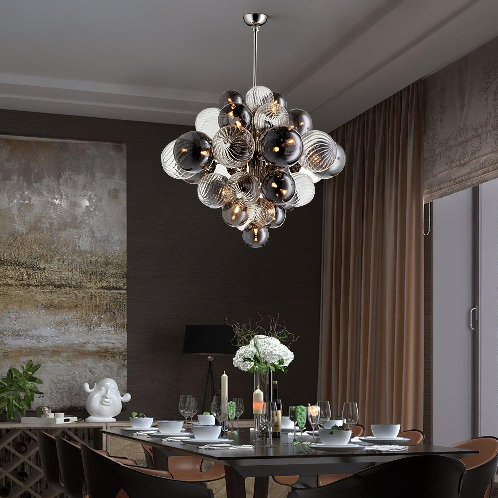 Lustra Chandelier Pallocino Chrome Glass Ball - Letslighting