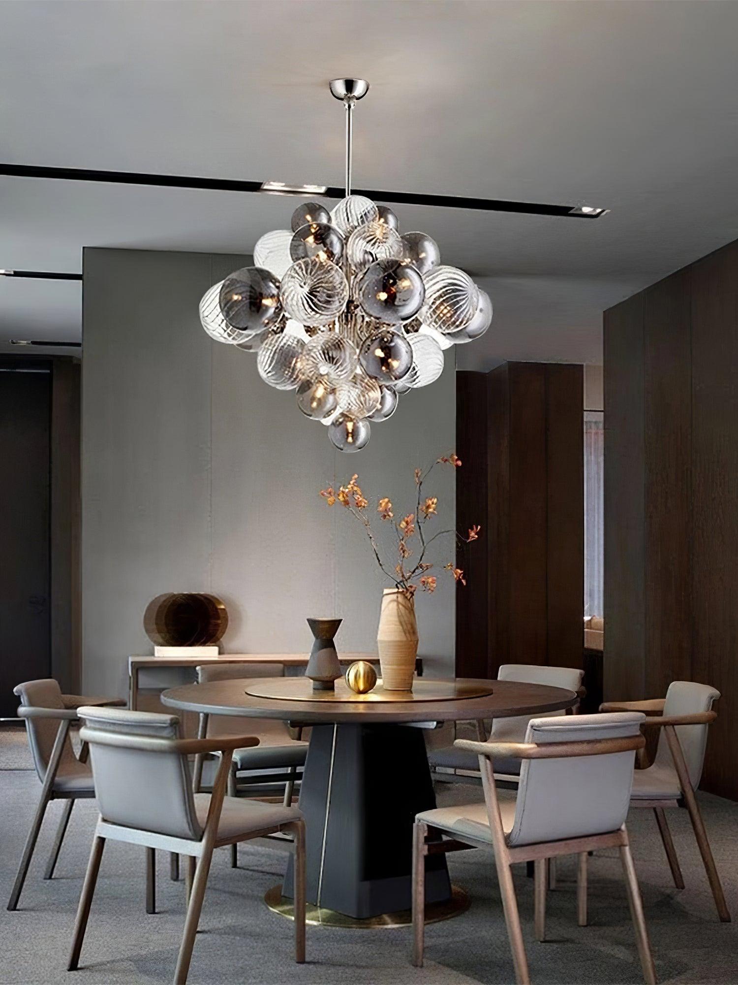 Lustra Chandelier Pallocino Chrome Glass Ball - Letslighting