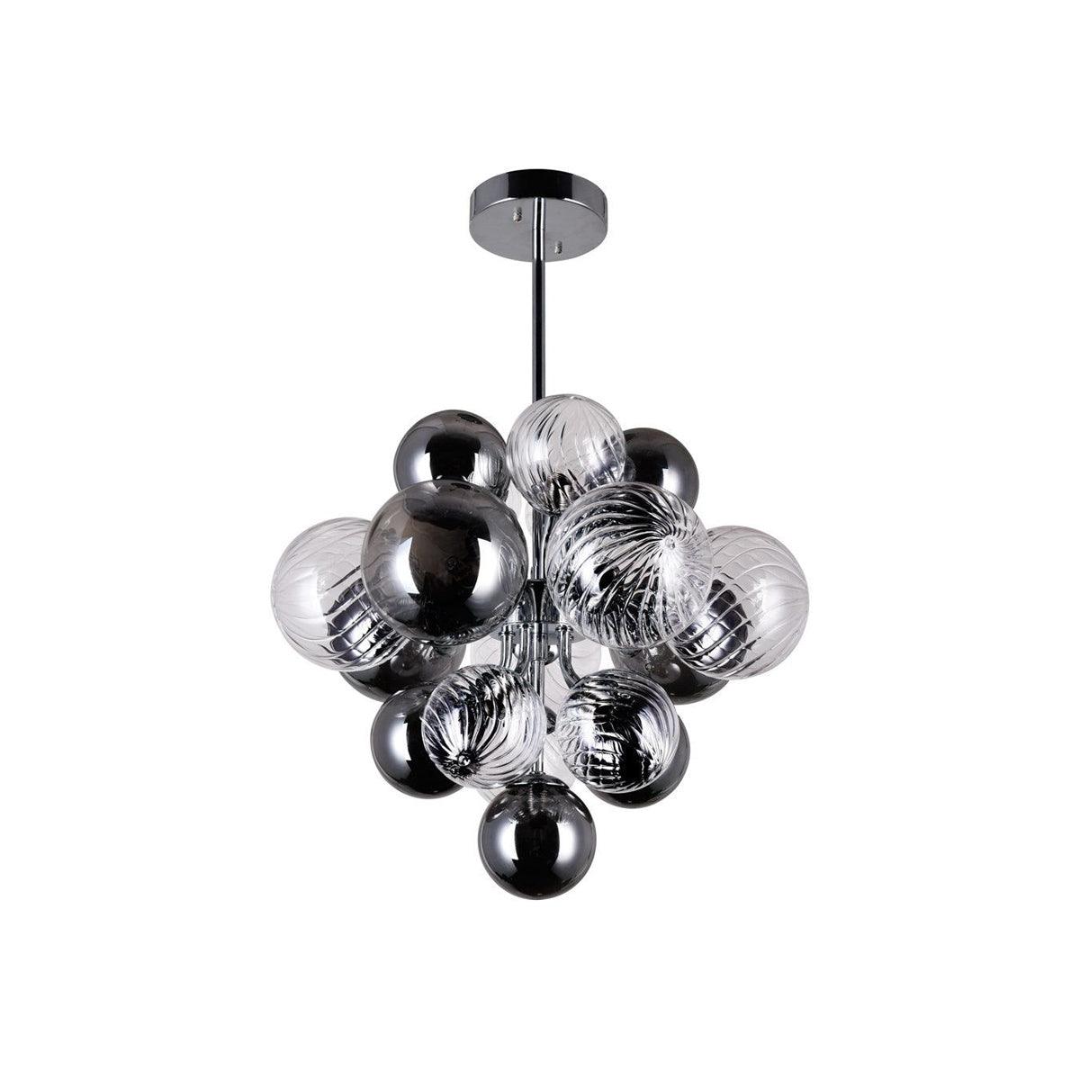 Lustra Chandelier Pallocino Chrome Glass Ball - Letslighting