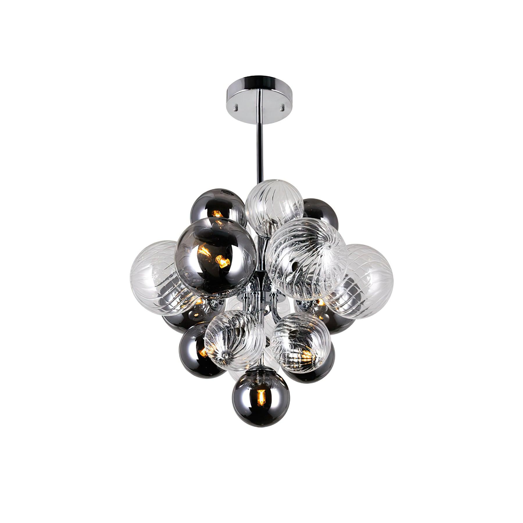 Lustra Chandelier Pallocino Chrome Glass Ball - Letslighting