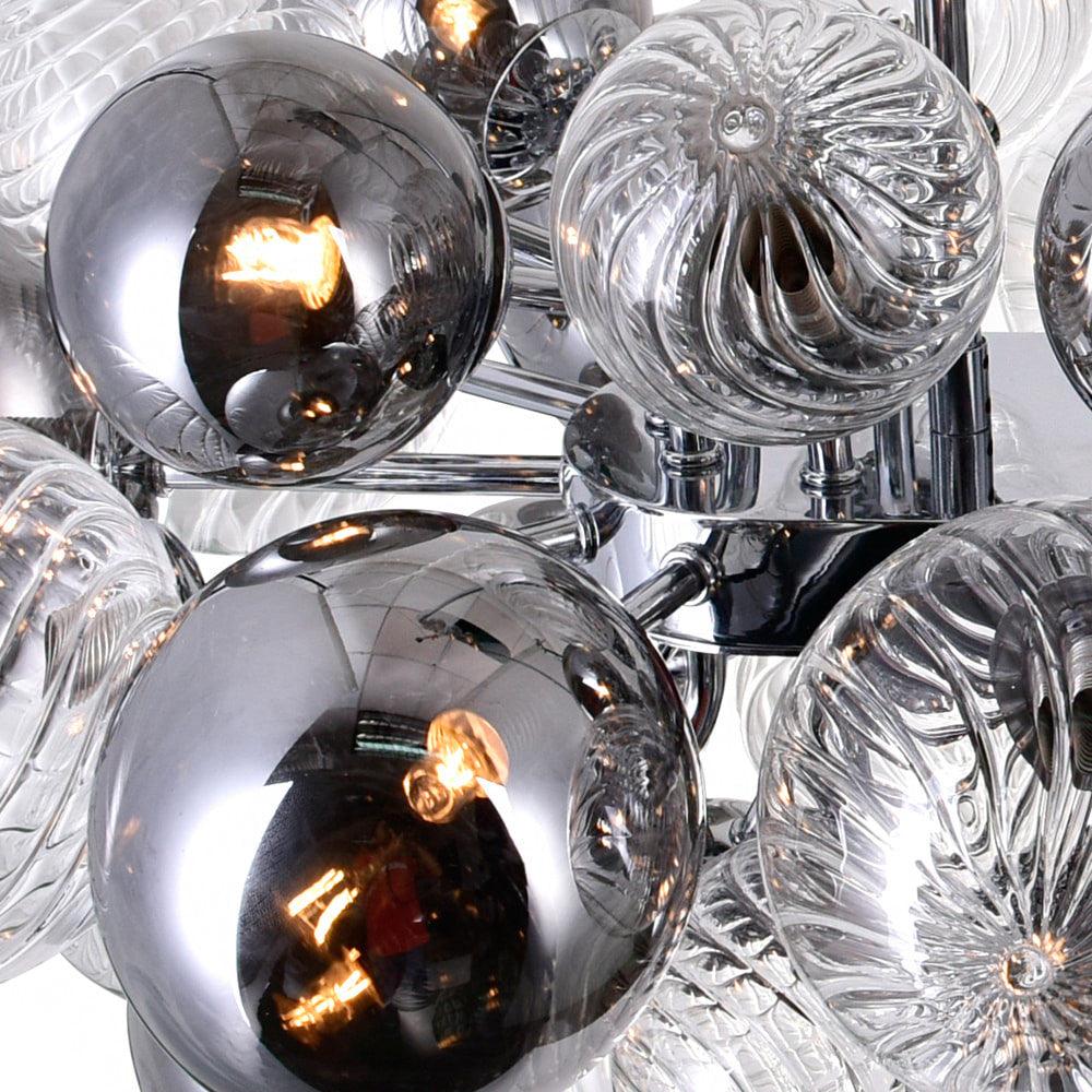 Lustra Chandelier Pallocino Chrome Glass Ball - Letslighting