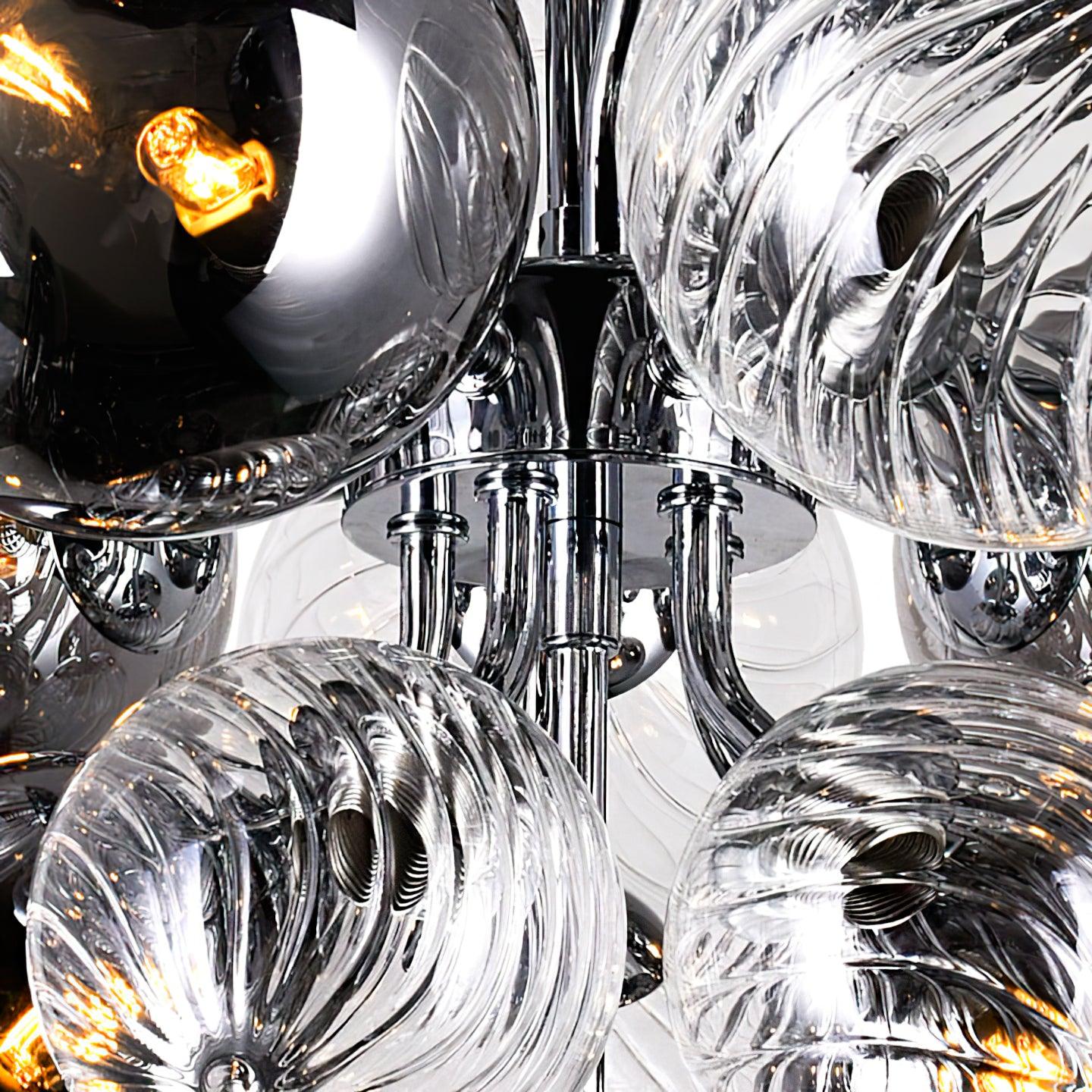 Lustra Chandelier Pallocino Chrome Glass Ball - Letslighting