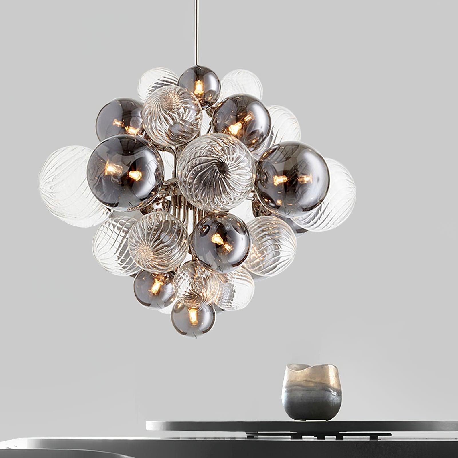 Lustra Chandelier Pallocino Chrome Glass Ball - Letslighting