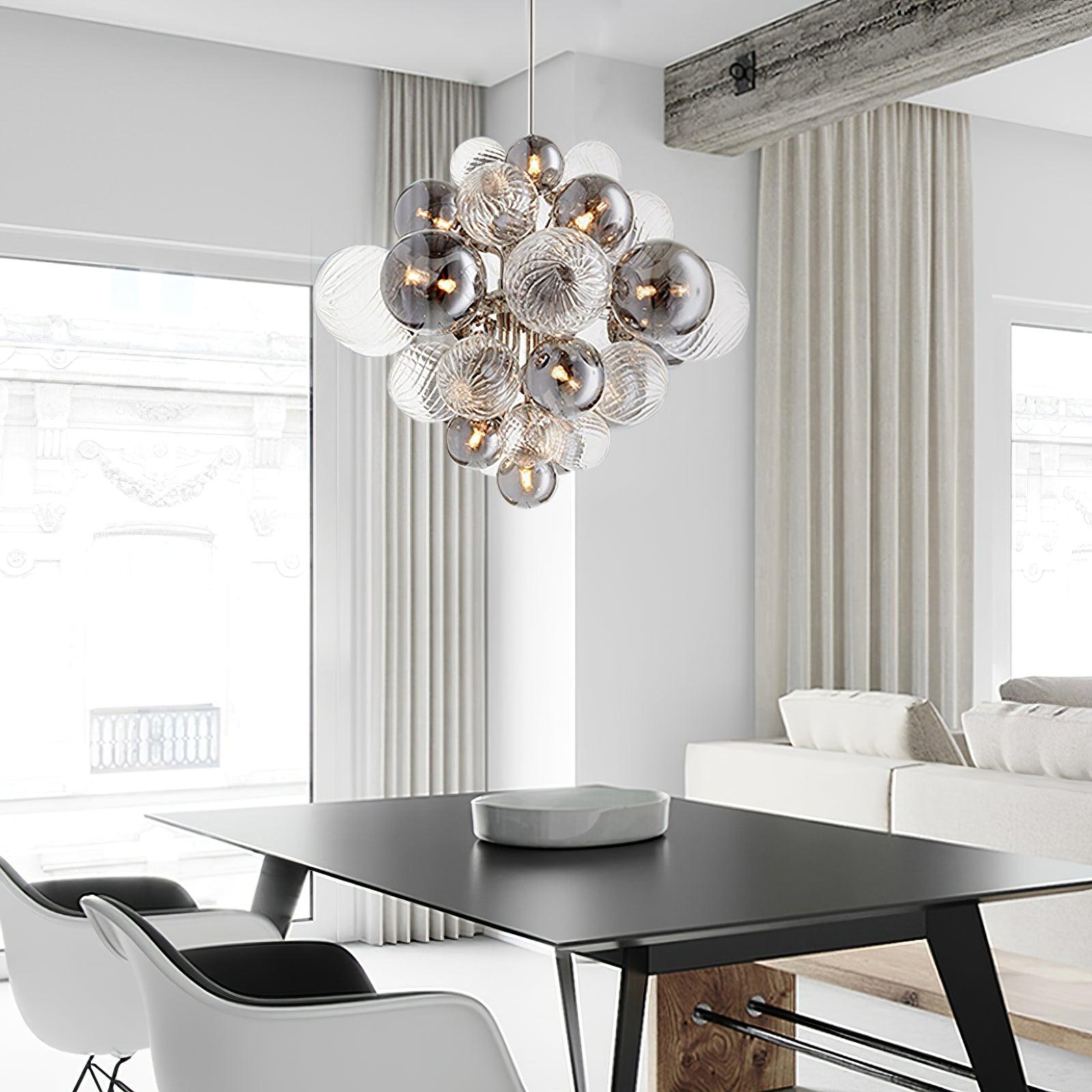 Lustra Chandelier Pallocino Chrome Glass Ball - Letslighting