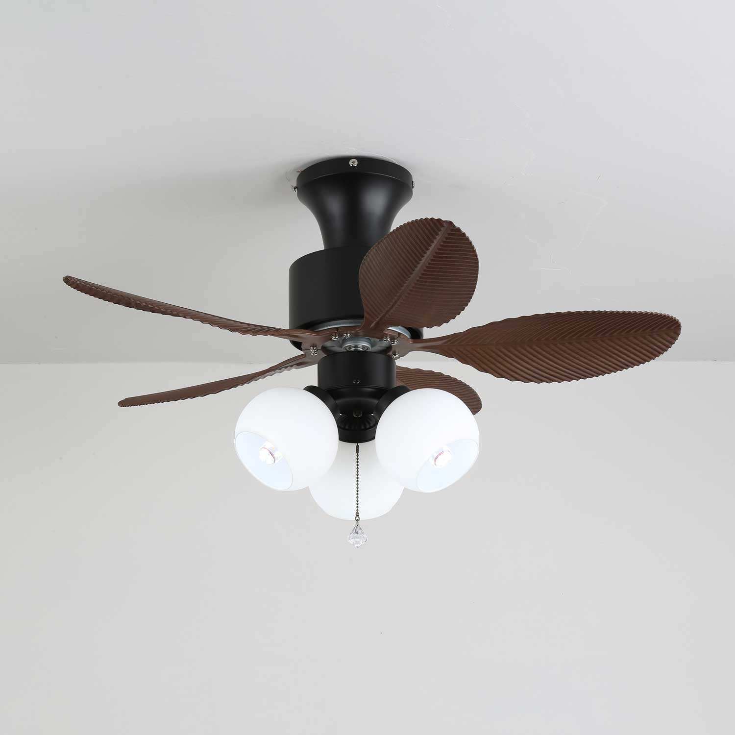 Althea Vintage Wood Ceiling Fan Light - Letslighting