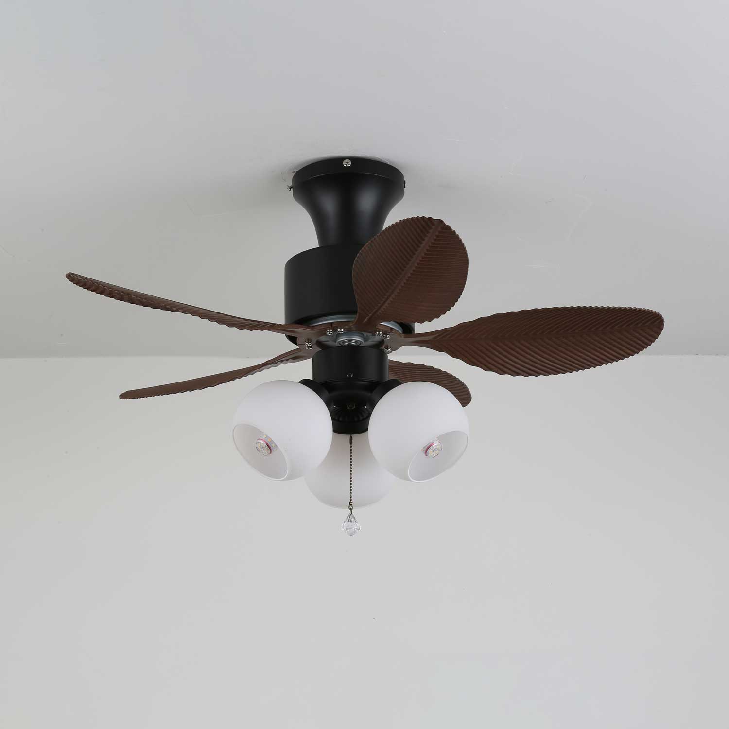 Althea Vintage Wood Ceiling Fan Light - Letslighting