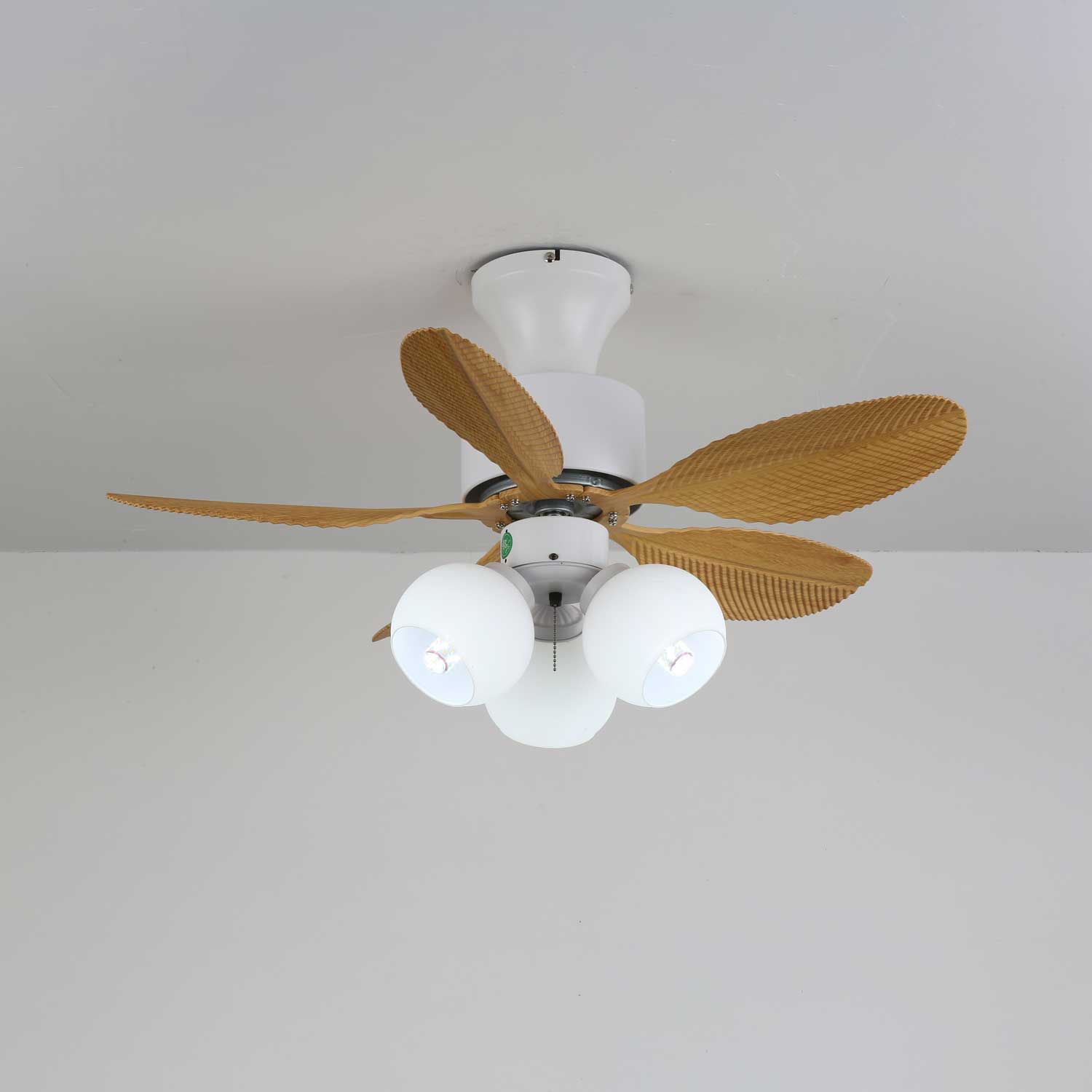 Althea Vintage Wood Ceiling Fan Light - Letslighting
