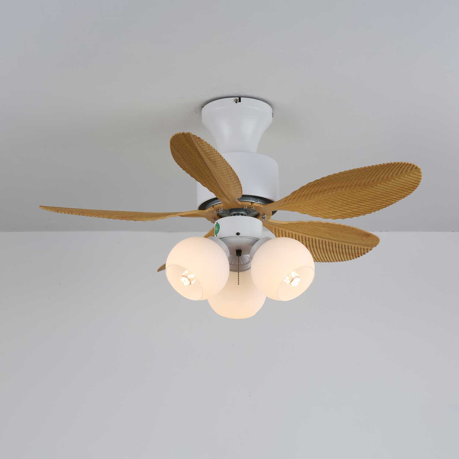 Althea Vintage Wood Ceiling Fan Light - Letslighting