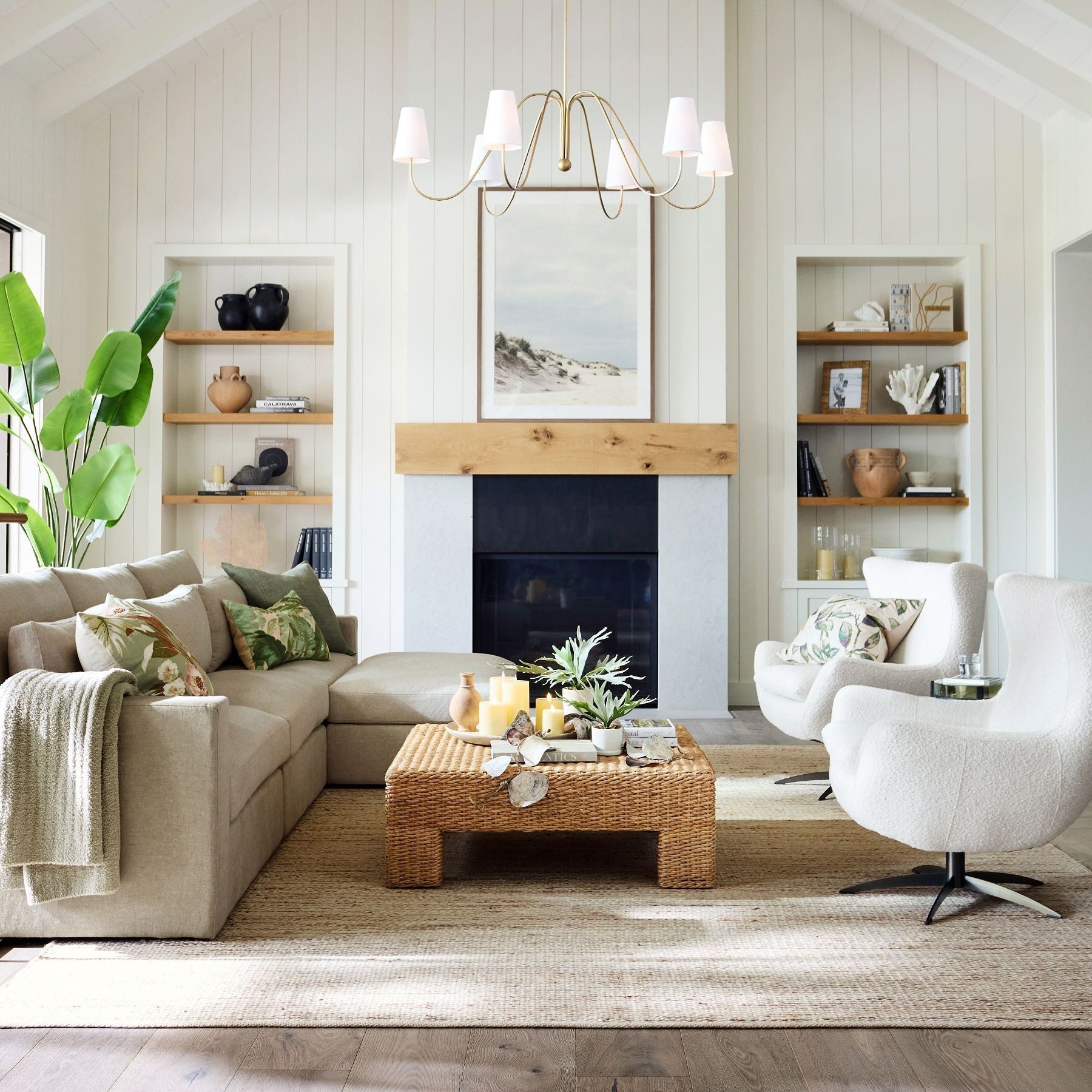 Cevaris Individual Creativity Curved Brass Fabric Chandelier - Letslighting