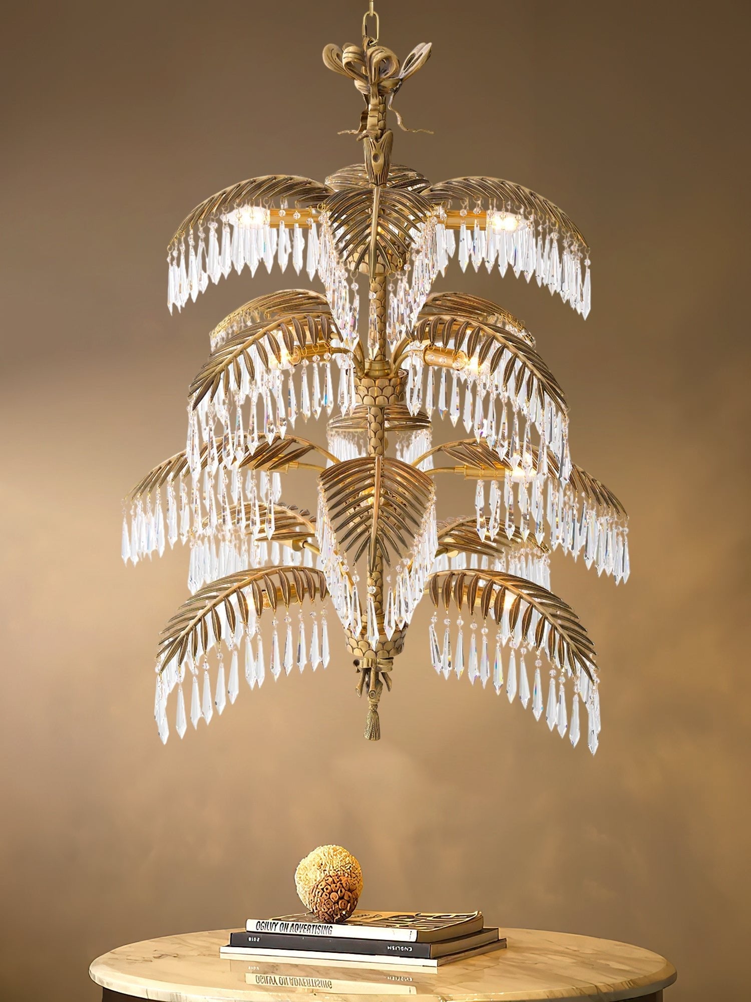 Palmera Brass Chandelier - Letslighting