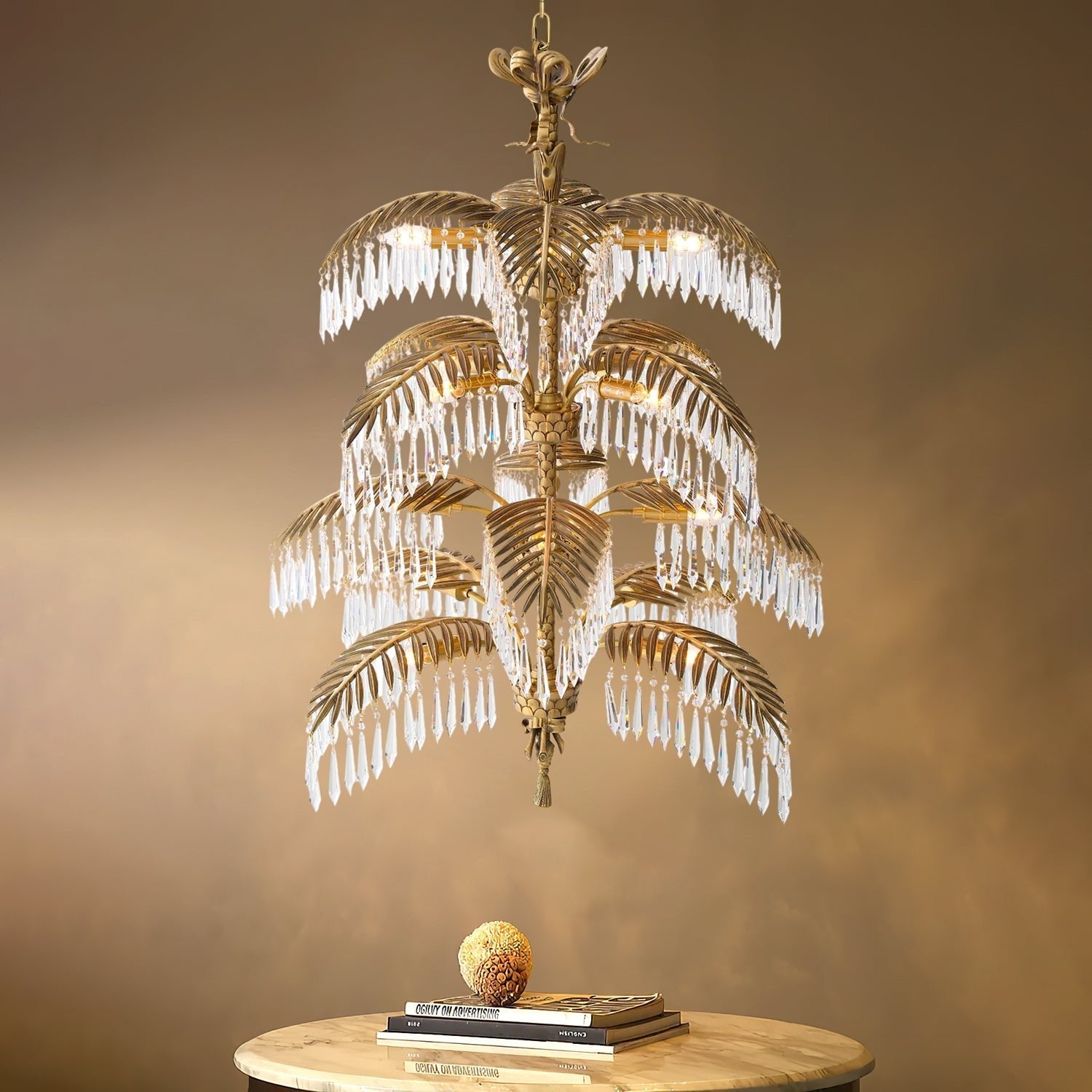 Palmera Brass Chandelier - Letslighting