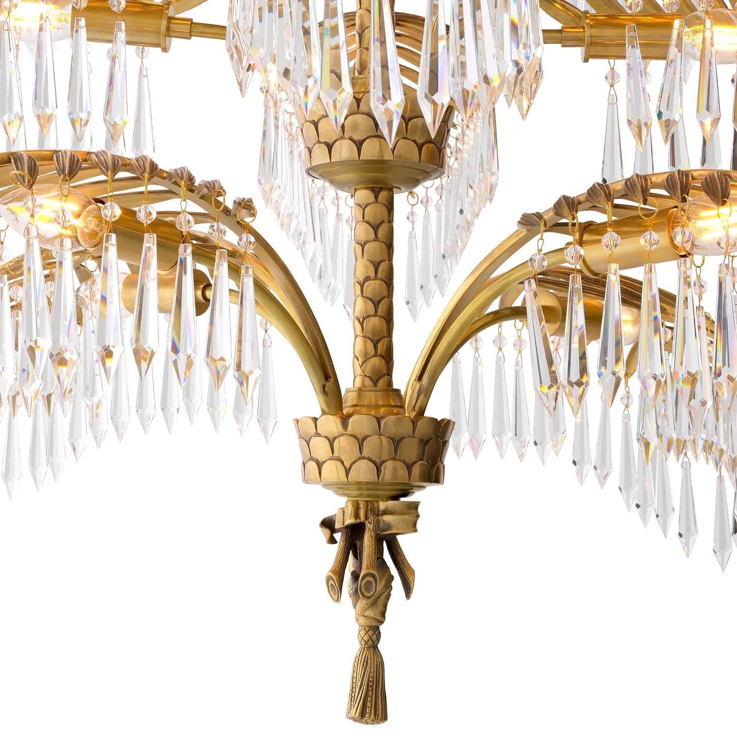 Palmera Brass Chandelier - Letslighting