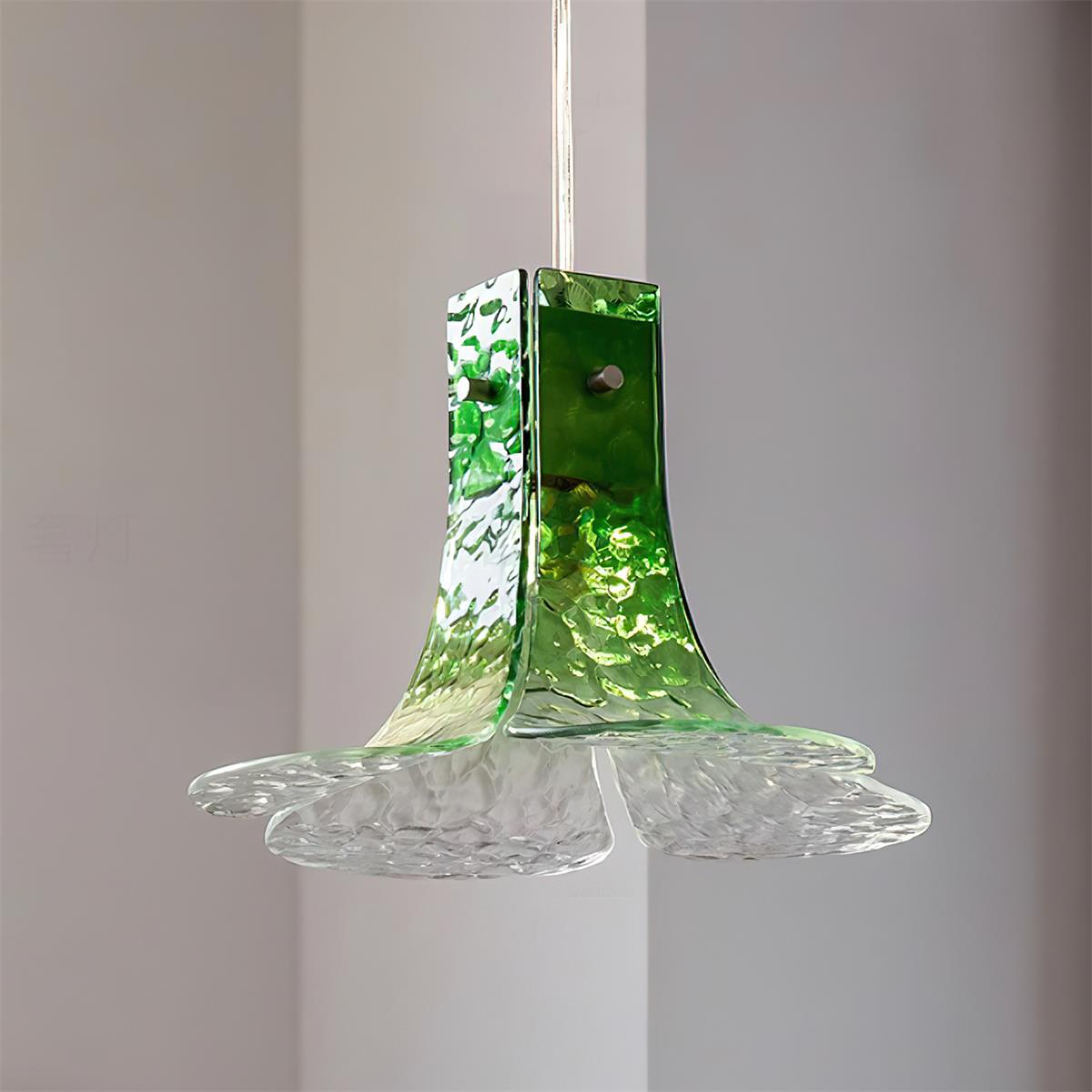 Panya Glass Pendant Lamp Hand-Blown Petal Organic - Letslighting