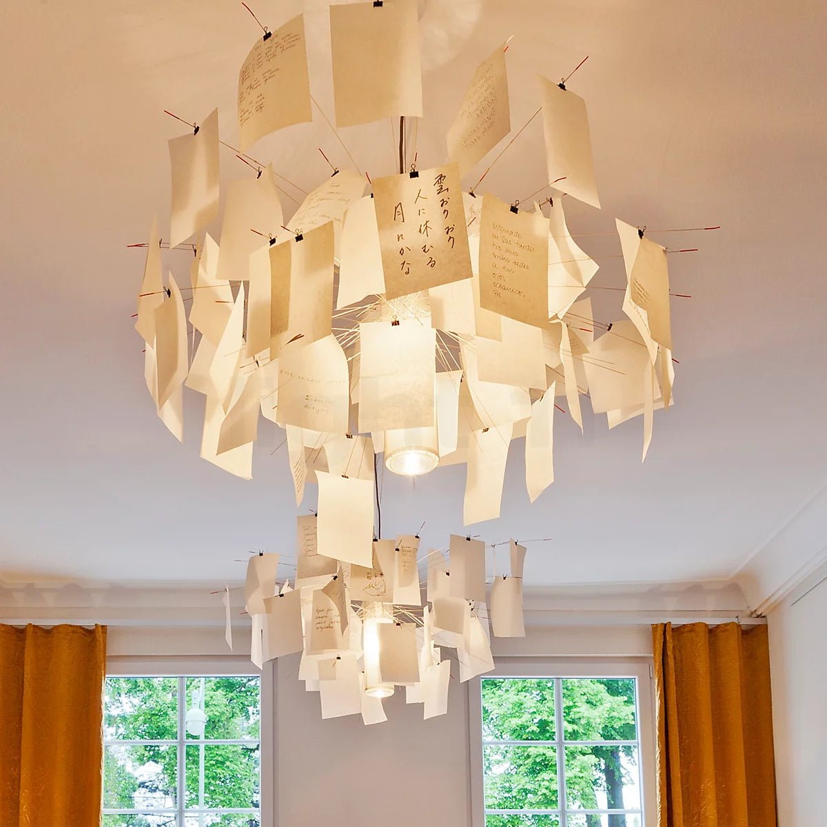 Lustra Chandelier Paper Customizable Creative - Letslighting