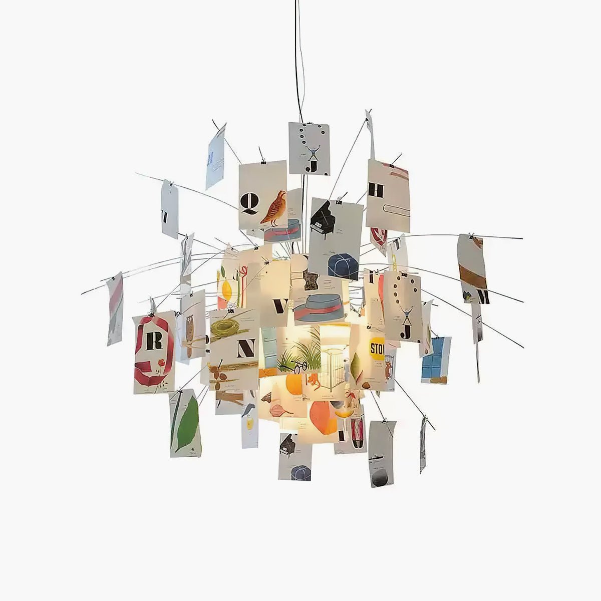 Lustra Chandelier Paper Customizable Creative - Letslighting
