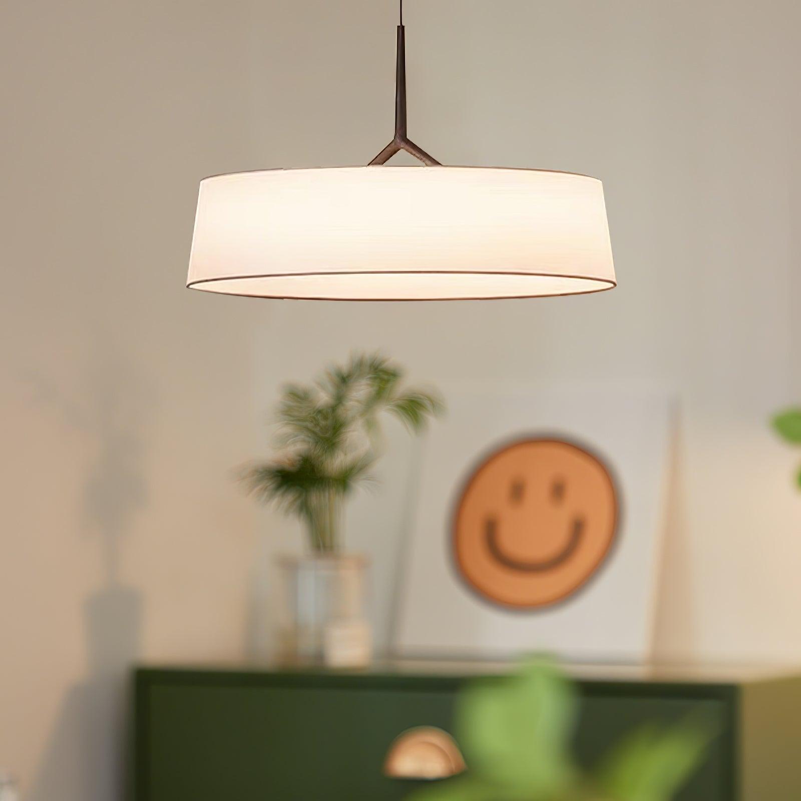 Ovynira Cylindrical Fabric Pendant Light - Letslighting