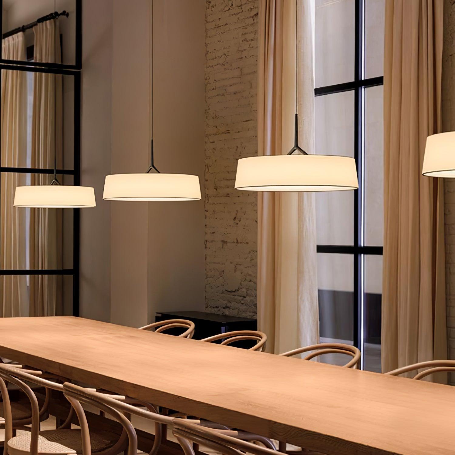 Ovynira Cylindrical Fabric Pendant Light - Letslighting