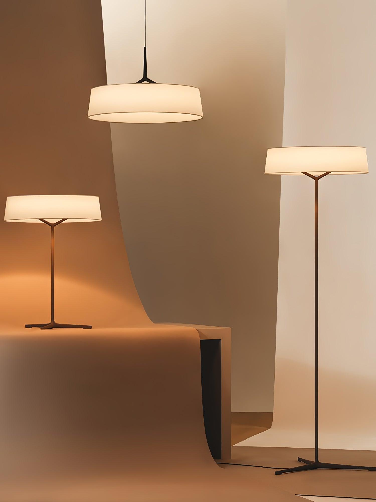 Ovynira Cylindrical Fabric Pendant Light - Letslighting