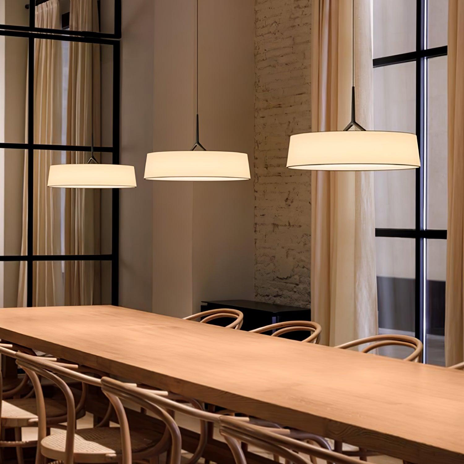 Ovynira Cylindrical Fabric Pendant Light - Letslighting