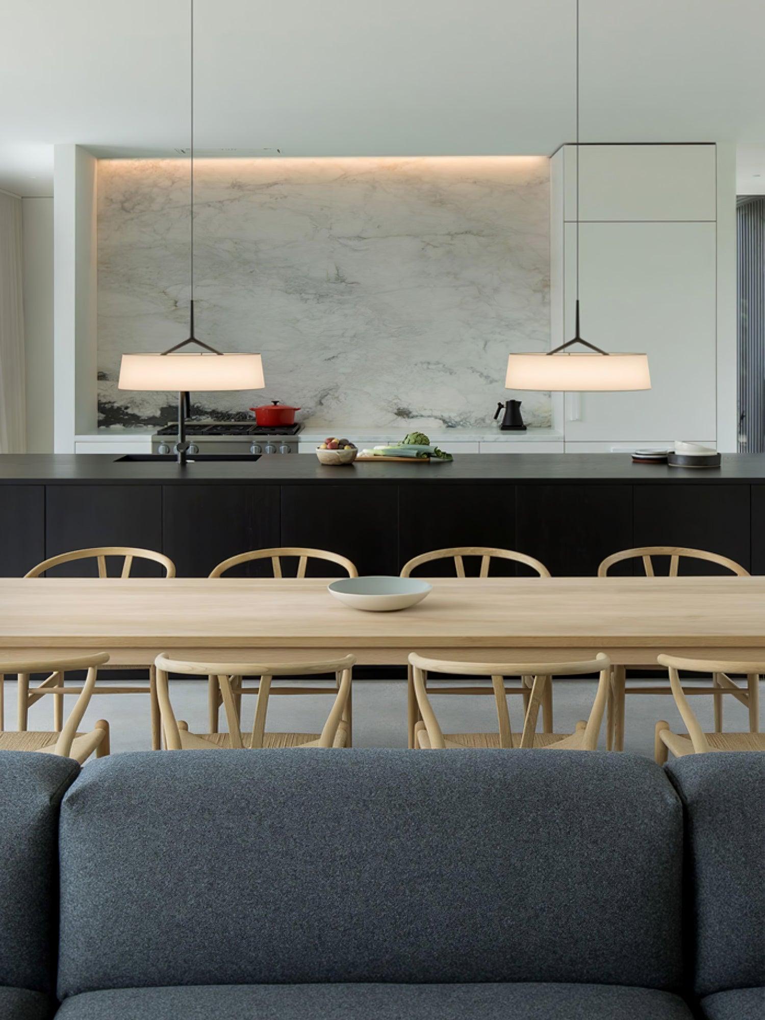 Ovynira Cylindrical Fabric Pendant Light - Letslighting