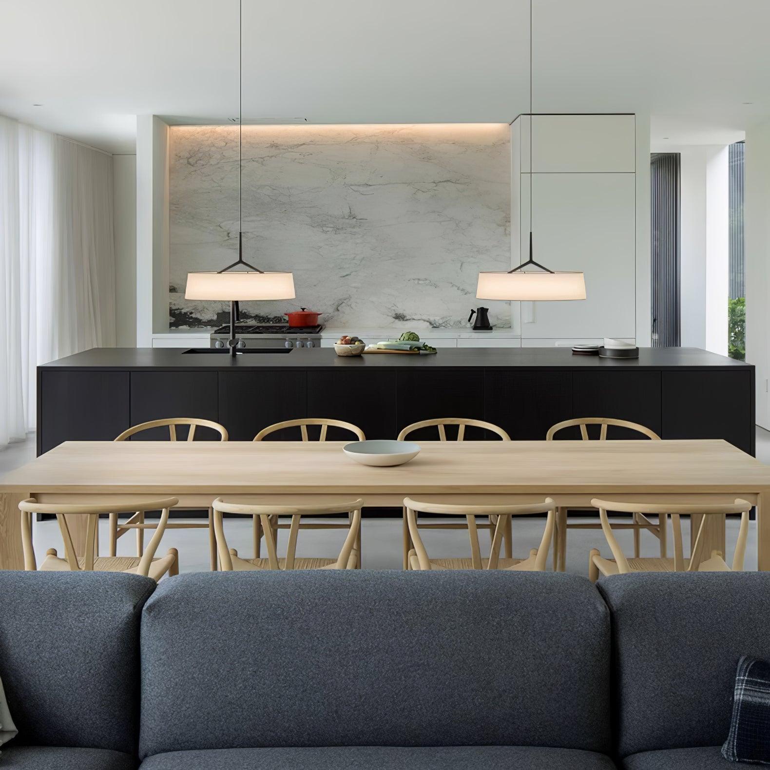 Ovynira Cylindrical Fabric Pendant Light - Letslighting