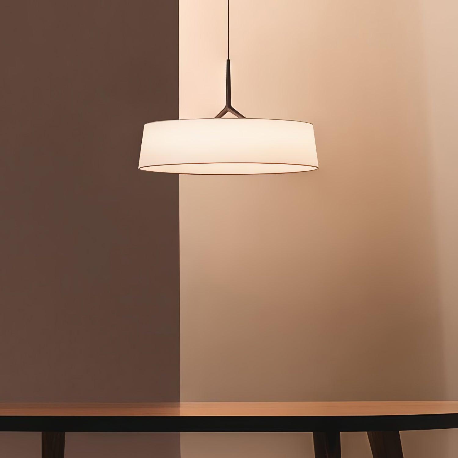 Ovynira Cylindrical Fabric Pendant Light - Letslighting