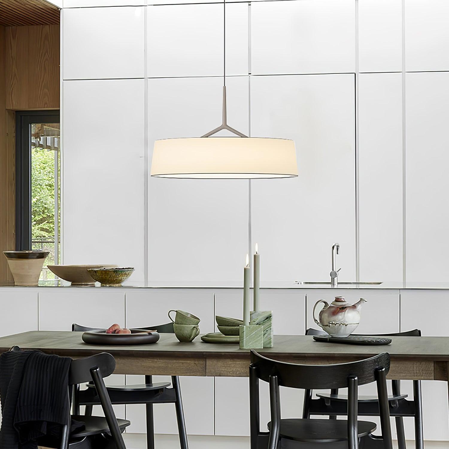 Ovynira Cylindrical Fabric Pendant Light - Letslighting