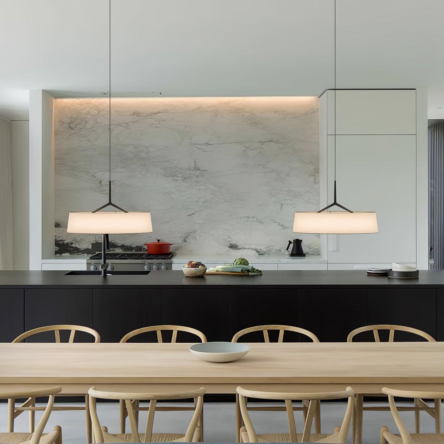 Ovynira Cylindrical Fabric Pendant Light - Letslighting