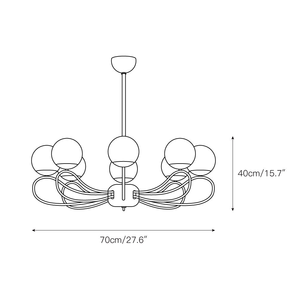 Aurlaeir Elegance Vintage Papillon Brass Glass Chandelier - Letslighting