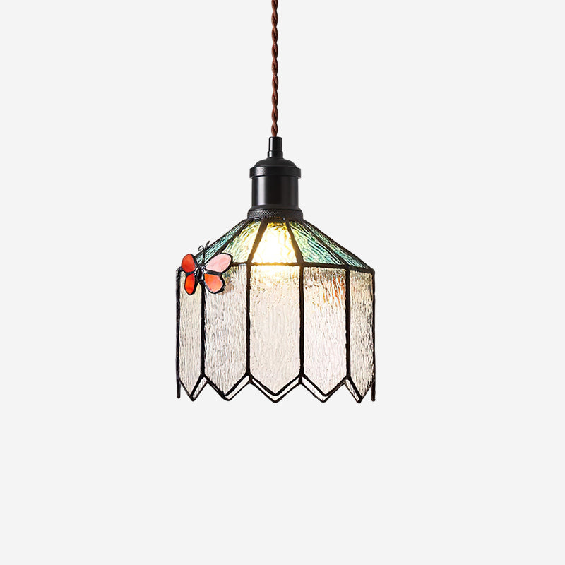 Tiffany Butterfly Pendant Light Vintage Glass - Letslighting
