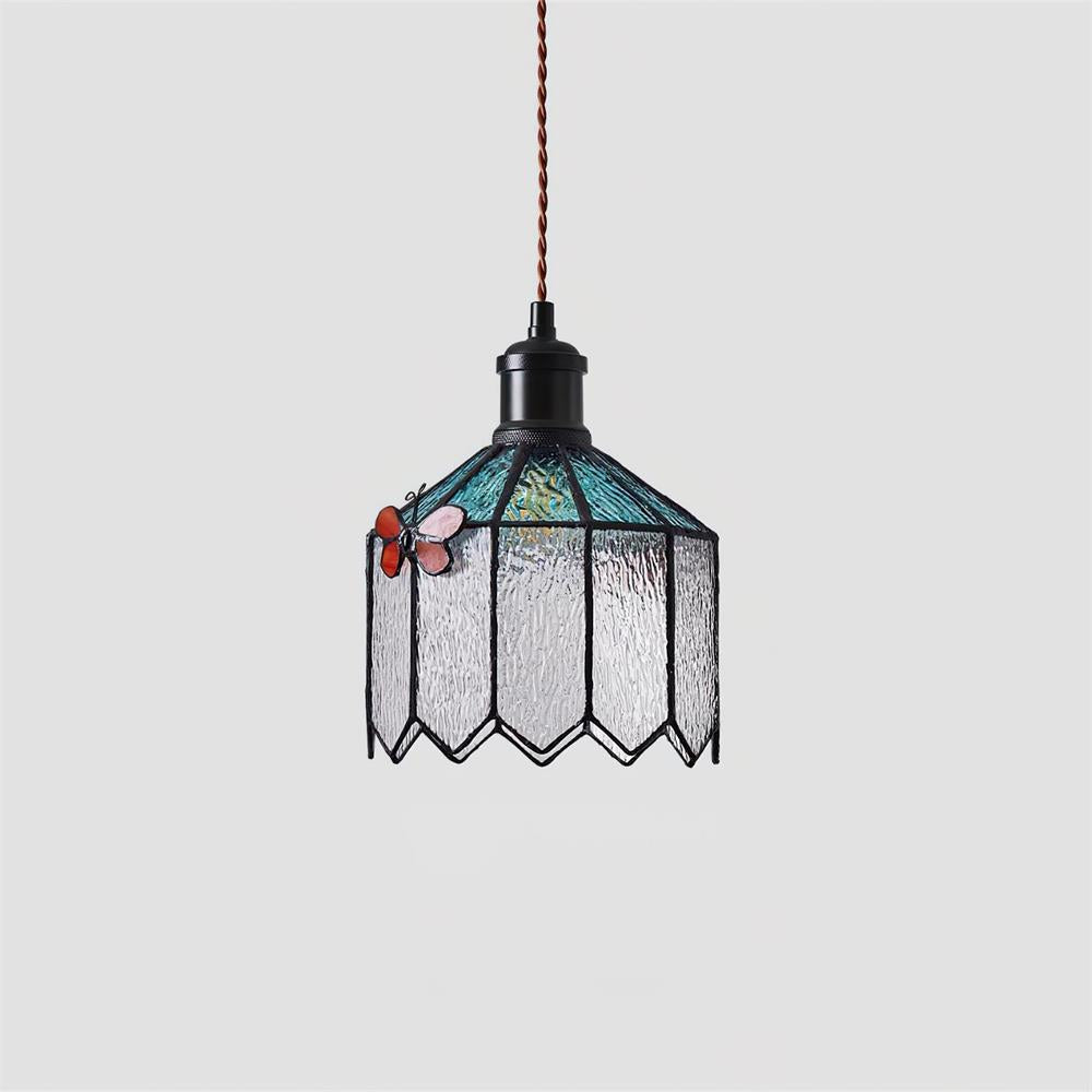 Tiffany Butterfly Pendant Light Vintage Glass - Letslighting