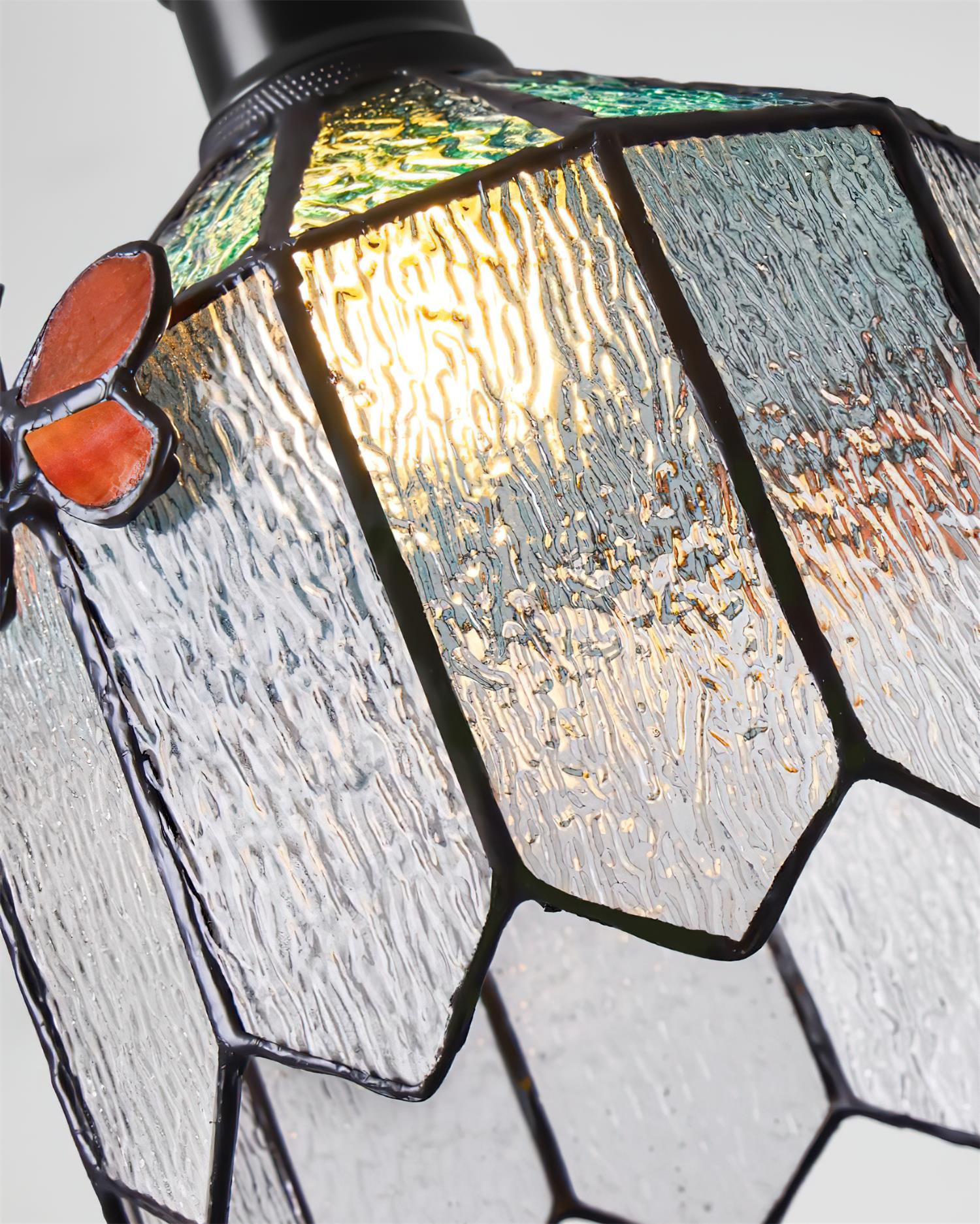 Tiffany Butterfly Pendant Light Vintage Glass - Letslighting