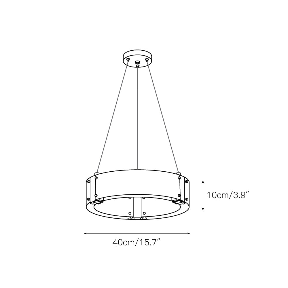 Parallel Modern Minimalist Ring Glass Chandelier - Letslighting