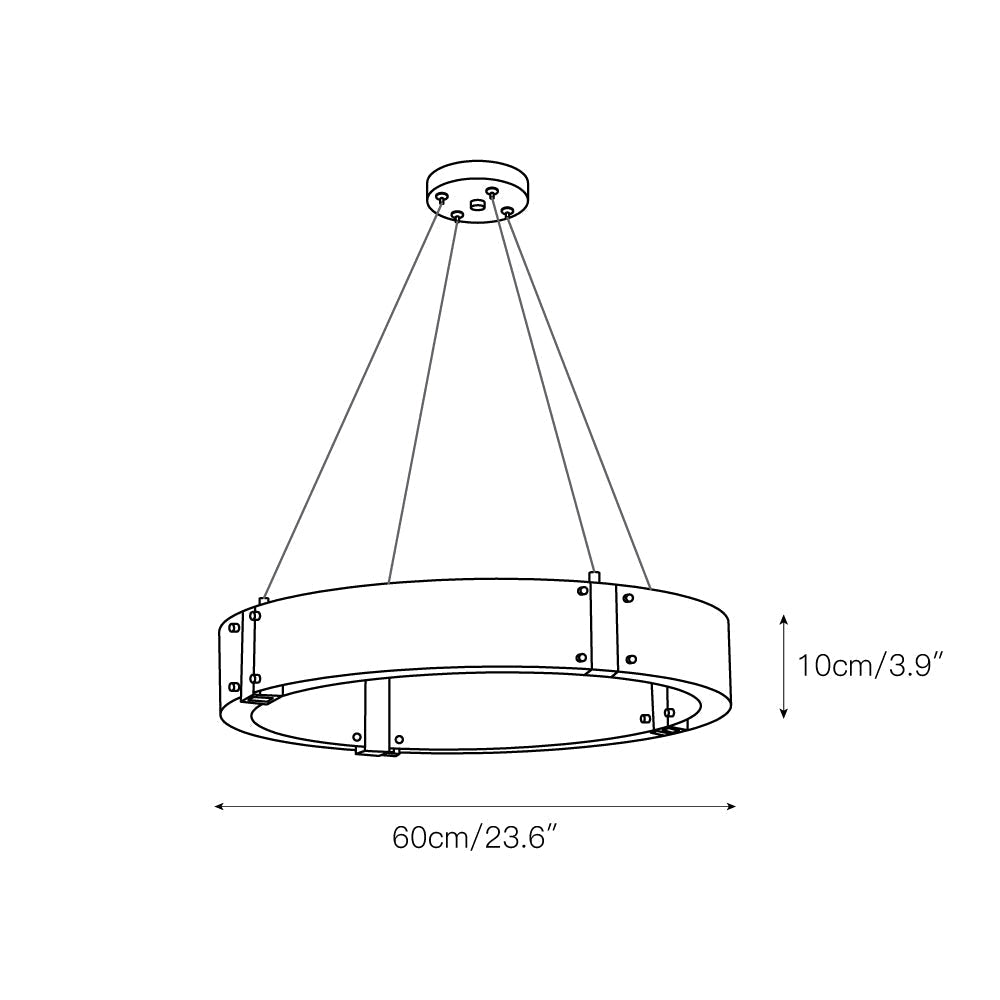 Parallel Modern Minimalist Ring Glass Chandelier - Letslighting