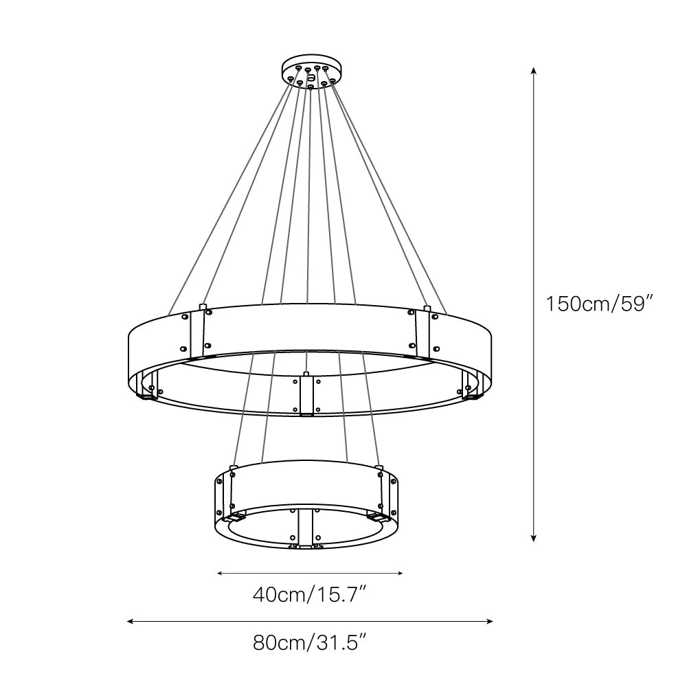 Parallel Modern Minimalist Ring Glass Chandelier - Letslighting