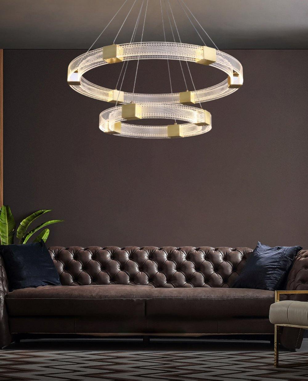 Eurdora Modern Minimalist Ring LED Chandelier - Letslighting