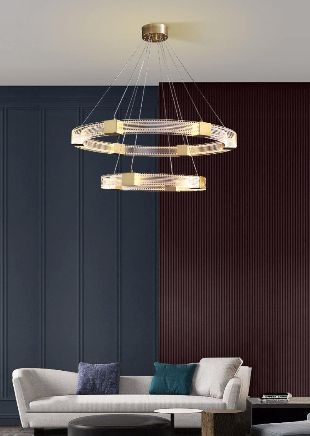 Eurdora Modern Minimalist Ring LED Chandelier - Letslighting